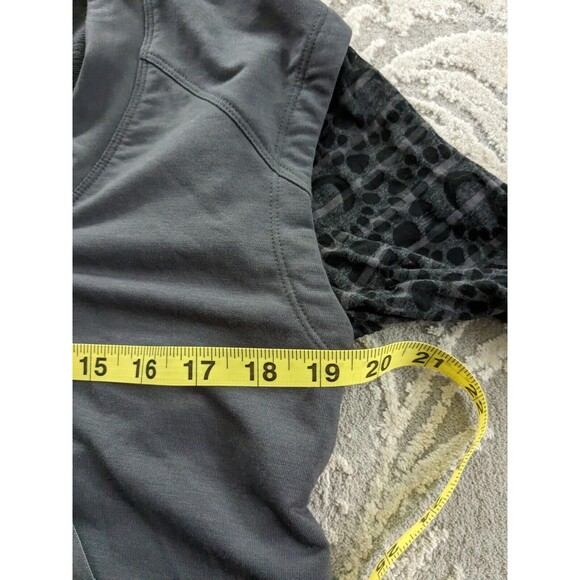 Lole Women's sz M Mixed Media Cotton Modal Grey Sweatshirt Pullover Burnout - Picture 14 of 15
